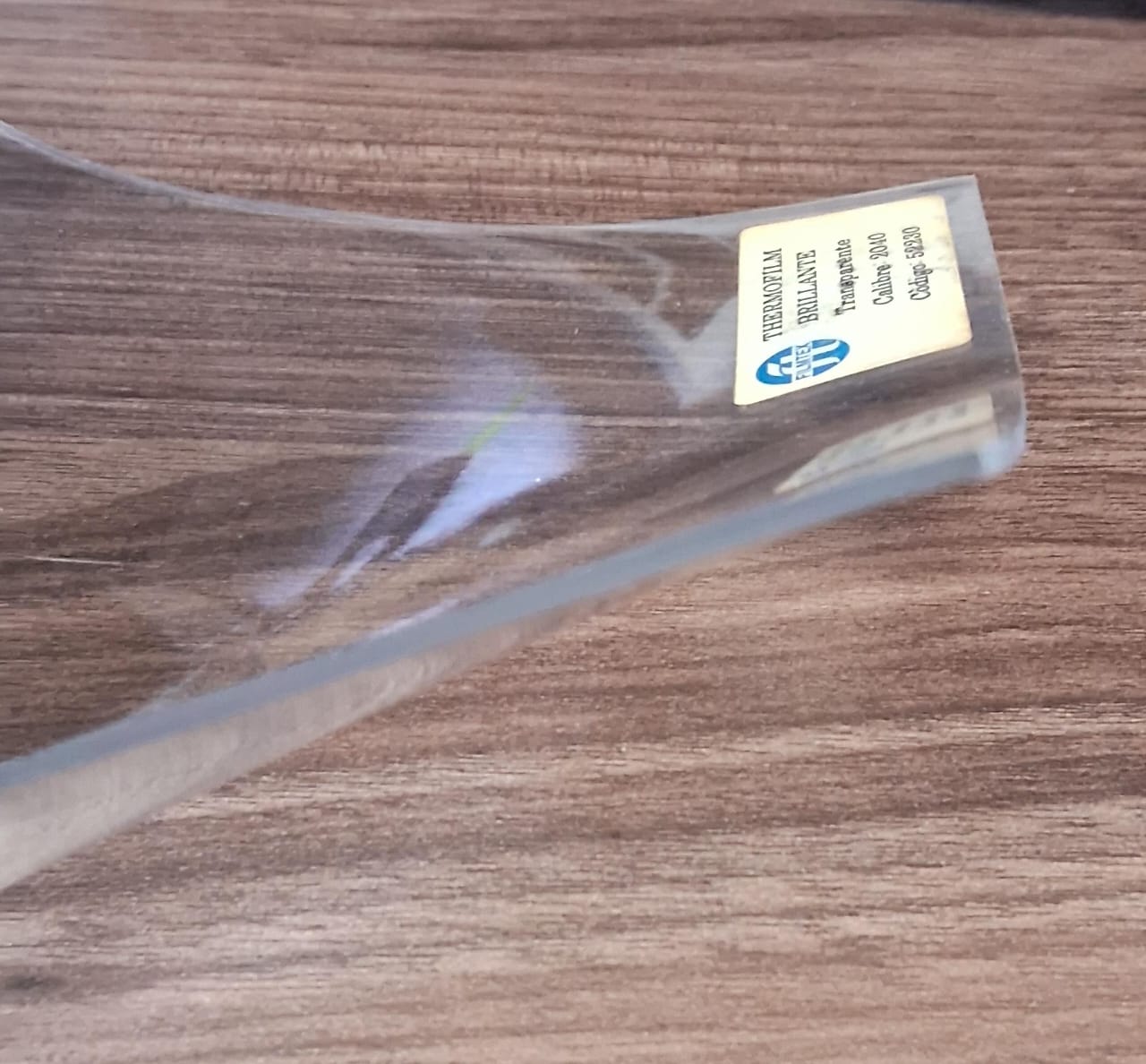 THERMOFILM - PARA CORTINAS DE CUARTOS FRIOS - CALIBRE 2milímetros ANCHO 30cms Brillante Transparente