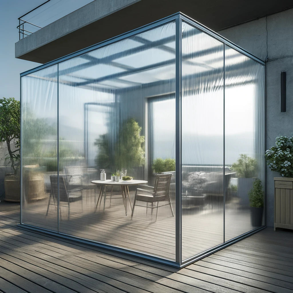 THERMOFILM - PARA CORTINAS DE CUARTOS FRIOS - CALIBRE 2milímetros ANCHO 30cms Brillante Transparente
